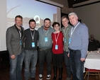 The Q Commons Dublin team – The Revd Rob Jones, Sam Moore, Paul Keegan, Orla Reynolds, Greg Fromholz (city leader) and Gerard Gallagher. Dublin joined the global Q Commons for the first time this year with the event taking place in Christ Church Cathedral. 