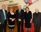 Chairman of the board of The Mageough, Richard Ensor; chairperson of the Mageough Fellowship, June Wilkinson; former manager of The Mageough, Alan Nairn, Olive Nairn and Chaplain of The Mageough, Archdeacon Bill Heaney at the lunch to mark Alan Nairn’s retirement. 
