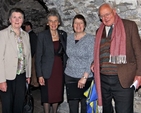 Helen Purser, Ruth Kinsella, Michael Purser and Lesley Rue preparing to enjoy the annual Friends of Christ Church lunch in the Crypt. 