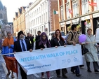 Dublin’s faith leaders and members of Dublin City Interfaith Forum carried a banner through the city today (Sunday September 15) to mark the UN International Day of Peace. 