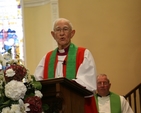 Pictured is the Rt Revd Roy Warke, former Bishop of Cork delivering the address at the Eucharist to mark the re-opening and re-dedication of Rathfarnham War Memorial Hall.