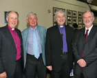 Former East Glendalough School chaplain, Bishop Ken Good; chairman of the school board, Geoffrey Perrin; Archbishop Michael Jackson; and former school principal, Peter Shearer, at the 25th anniversary celebrations of the Wicklow school’s foundation. 
