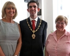 Mandy Watts, the deputy Lord Mayor of Dublin, Padraig McLoughlin, and the manager of Damer Court, Enid Richardson, at Damer Court’s open day. 
