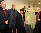 Former Archbishop of Dublin John Neill, the Revd Stephen Neill, his wife Nicola and son Aaron, and Betty Neill at Stephen’s institution as the new Rector of Celbridge, Straffan and Newcastle–Lyons.