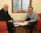 The Archbishop of Dublin, the Most Revd Dr John Neill with Andrew Whiteside at the launch of the Taney Employment Centre, a diocesan employment initiative.