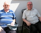 Gerry Whyte and Frances Thomas Roe enjoyed the glorious sunshine in the garden at the Damer Court open day. 