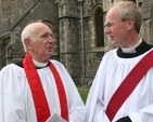 Fathers' Day in Christ Church Cathedral, Dublin. The Venerable Ralph Stratford (left) is pictured at the ordination of his son, the Revd Niall Stratford as Deacon in Christ Church Cathedral, Dublin.