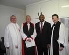 Pictured are the clergy at the service for Zimbabwe in St Ann’s in Dawson Street Dublin (left to right), Fr Liam Aylward, Executive Secretary of the Irish Missionary Union, the Archbishop of Dublin, the Most Revd Dr John Neill, Pastor Jubulani Mwale of Solid Rock Pentecostal Church in Drogheda and the Revd Darren McCallig, Chaplain of Trinity College Dublin.