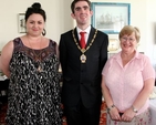 Deputy manager of Damer Court, Clare Chambers; the Deputy Lord Mayor of Dublin, Padraig McLoughlin; and the manager of Damer Court, Enid Richardson, at the Damer Court open day. 