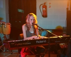 Jenna Toro singing at a concert in St Matthias Parish in aid of a school and agricultural projects in Shyogwe, Rwanda.