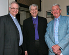 Rector of Wicklow, the Revd Canon John Clarke, the Archbishop of Dublin, the Most Revd Dr Michael Jackson and chairman of the board of East Glendalough School, Geoffrey Perrin, join the celebrations of the school’s 25th anniversary. 