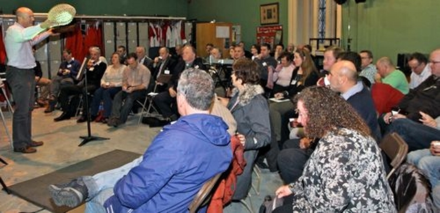 Andrew McNeile addresses the audience at the Missional Discipleship Seminar in Christ Church Cathedral on January 9. 