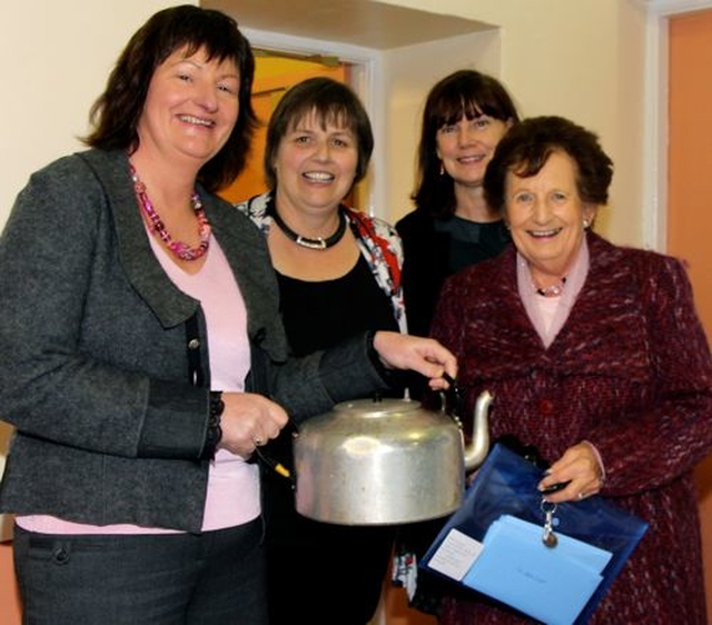 Linda Stanley, Elizabeth Holmes, Gabrielle Hendy and Avril Gillatt, following the Service of Redication of works carried out in St Mullin’s Church, Timolin which took place this morning (December 15). 