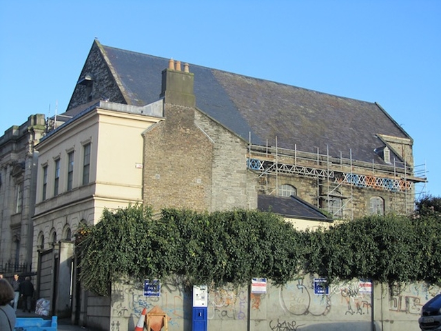 The south side of St Werburgh's Church scaffolded due to conservation work. Photo: The Revd David MacDonnell.