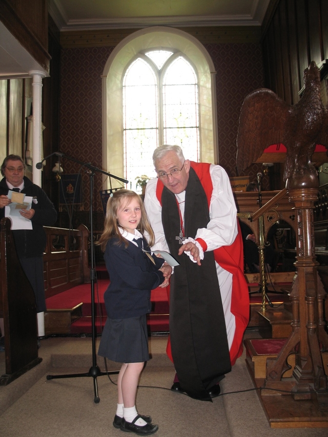 Pictured is the Archbishop of Dublin, the Most Revd Dr John Neill making a presentation at the Diocesan Girls' Friendly Society Festival.