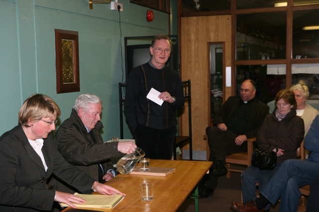 Pictured at an Ecumenical Lenten Talk in St Thomas the Apostle Church, Laurel Lodge are (left to right) Dr Susan Hood of Youth Connections for Peace, Fr Eoin Cassidy of the Bishop's Commission for Justice and Peace, Fr Mick Cullen PP of St Thomas the Apostle Church, Laurel Lodge (RC) and the Revd Andrew Orr, Rector of Castleknock and Mulhuddart with Clonsilla. The talk was on Israel and Palestine - Identity and Territory.