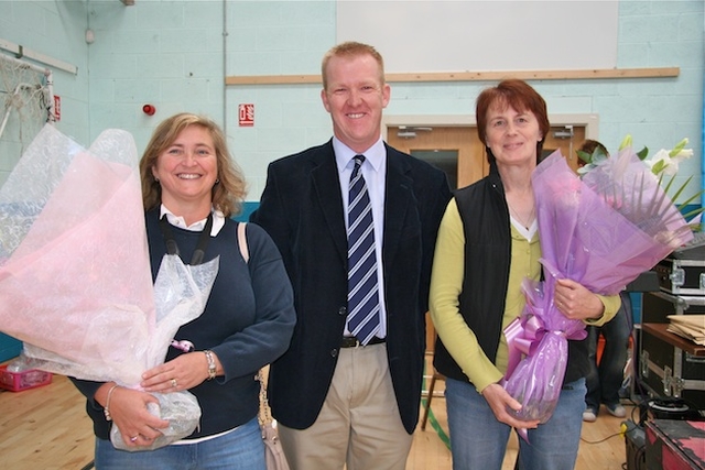 Organisers Olga Braithwaite, Vinny Thorpe (Timolin National School Principal) and Patricia Twamley at the West Glendalough Childrens' Festival in St Laurence's GAA Centre, Narraghmore. 