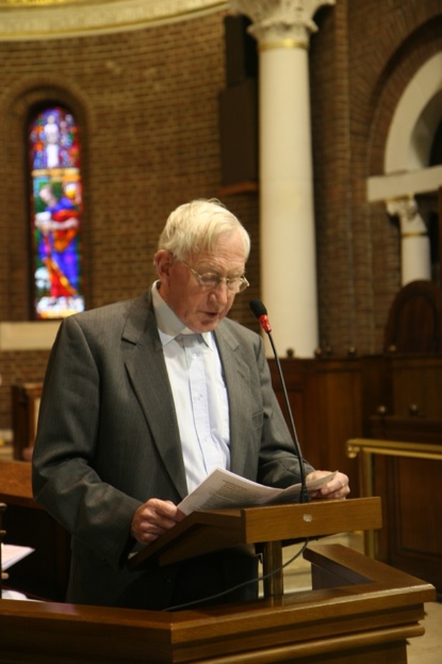 The Revd Stanley Baird leading the intercessions at the Annual Diocesan Ministry of Healing Thanksgiving Service and Gift day in St George and St Thomas, Cathal Brugha Street.
