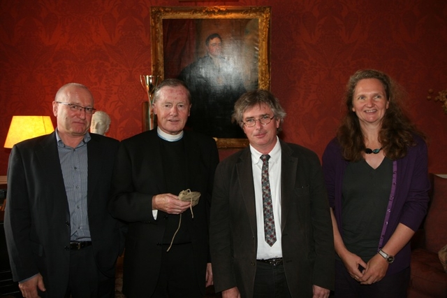 Pictured are some of the speakers at the 8th annual Dublin Symposium on Dean Jonathan Swift (left to right) Professor Ian Campbell Ross, Trinity College Dublin, the Very Revd Dr Robert MacCarthy, Dean of St Patrick's Cathedral, Dr Ian Higgins of the Australian National University and Dr Deana Rankin of Royal Holloway, University of London.