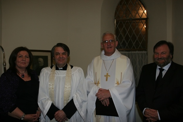 Pictured is the new Rector of Monkstown, the Revd Canon Patrick Lawrence (2nd left) with the Archbishop of Dublin, the Most Revd Dr John Neill and two Churchwardens of Monkstown, Joyce Todd (left) and Derek Simpson.