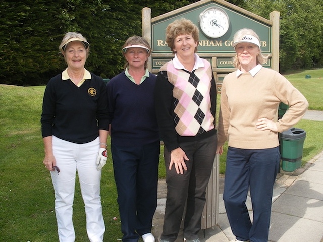 Evelyn Camier, Kay Blennerhassett, Jean Lew and Dodie O'Brien pictured at the organisation's recent golfing competition in Rathfarnham Golf Club. The four participating teams represented Taney, Whitechurch and Zion branches of the MU. Photo: Jennifer O'Regan.