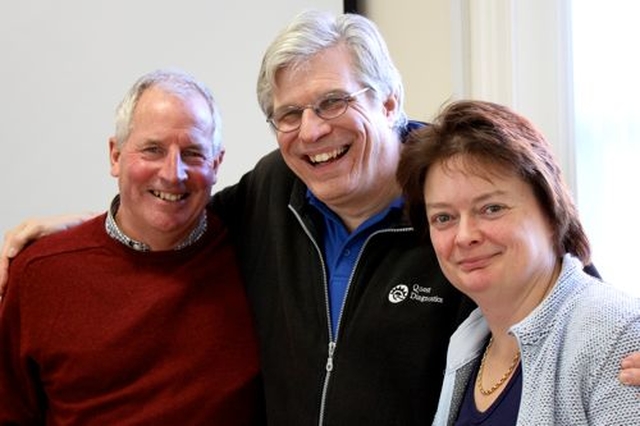 Revd Ted Woods, Bob Hartman and Revd Anne Taylor at the clergy story telling seminar held in the Church of Ireland Theological Institute (Photo: Nigel Waugh)