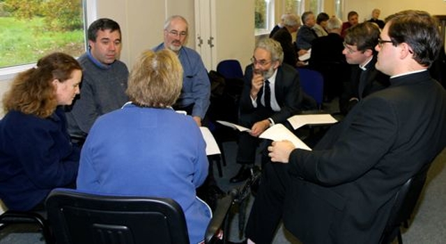 Clergy from all over the dioceses attended a day organised by Archbishop Michael Jackson aimed at developing a diocesan vision. During the day they divided into discussion groups according to their years of service within the dioceses. Pictured are the 5–10 year old group. 