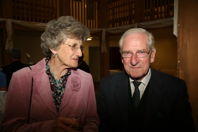 Pictured are The O'Morochu and his wife Margaret O'Morochu at the reception preceding the Opera Theatre Company Concert for the Dublin Simon Community that took place in Trinity College Dublin Chapel.