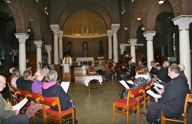 The Irish Veteran Cyclists Association Annual Ecumenical Service in the Church of St George and St Thomas, Cathal Brugha Street, Dublin.