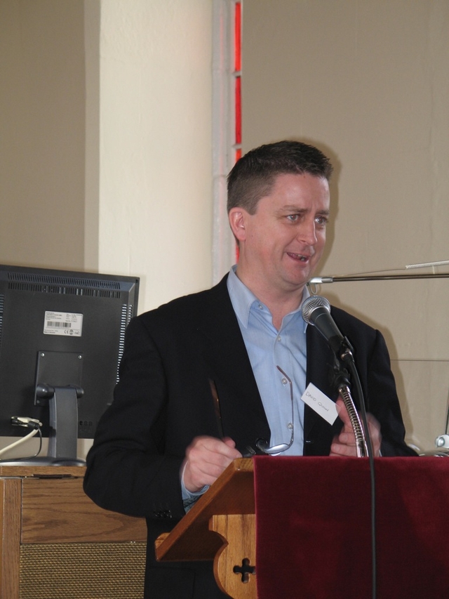 David Quinn, Director of the Iona Institute speaking at the Irish Council of Churches AGM in Bray Methodist Church.