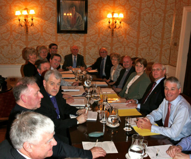 Members of the board of Protestant Aid who attended the organisation’s annual general meeting. 