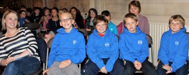 Enjoying the Dublin and Glendalough Diocesan Service for Primary Schools and Junior Schools in Christ Church Cathedral today (September 26) were pupils from Sandford. 