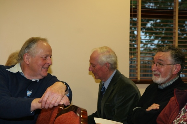 Fred Jackson (left) and David Williams in discussion at the CMS Ireland Roadshow in Kill O'the Grange. CMS Ireland is undertaking a nationwide roadshow showcasing their work at home and abroad.