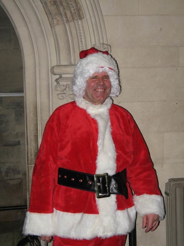 Fred Deane dressed as Santa Claus for the Christ Church Cathedral Choir and Christ Church Cathedral Girl’s Choir Concert.