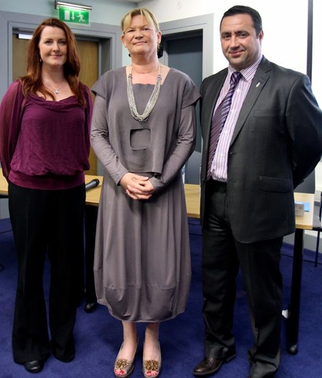 Dublin City Interfaith Forum launched its Come and See booklet yesterday (June 20) in the Chester Beatty Library. The booklet provides information on the dos and don’ts of visiting different sacred spaces and was officially launched by RTE News presenter, Eileen Dunne (centre). She is pictured with DCIF chairperson, Sinead Lynch and Adrian Cristea of DCIF. 