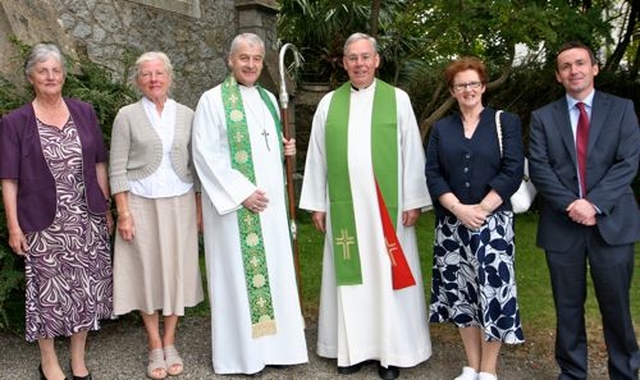The new rector of Taney, Revd Robert Warren with Archbishop Michael Jackson and the church wardens of Taney and St Nahi’s. 
