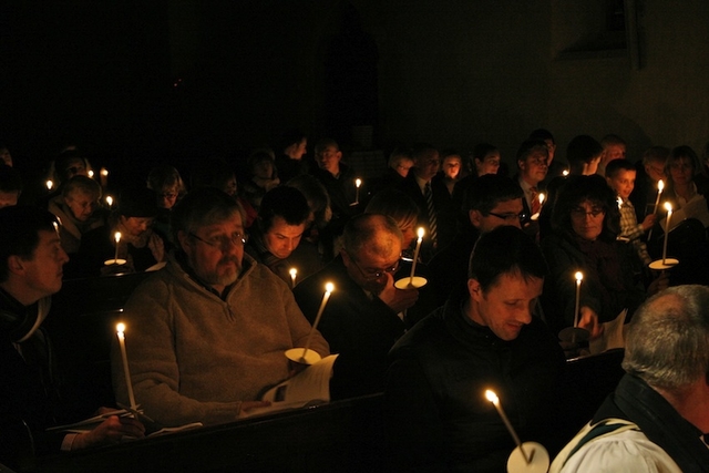 The congregation pictured at the Church of Ireland Theological Institute Carol Service in St Philip’s Church, Temple Road.