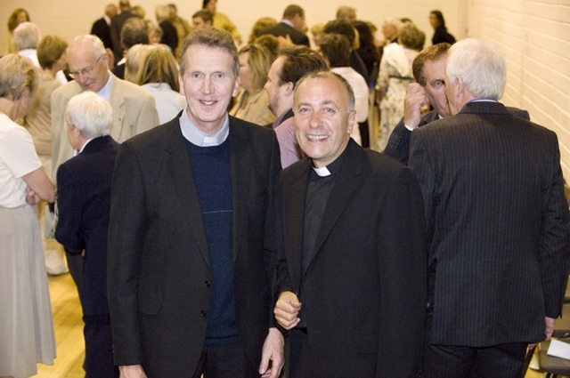 Pictured with Fr Tim Murphy PP of Blessington is the newly instituted Rector of Blessington the Revd Leonard Ruddock (right). Photo: Nigel Gillis Photography (Copyright)