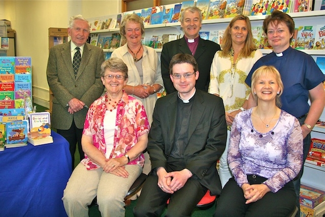 Patron of the Sunday School Society, the Most Revd Dr Michael Jackson, Archbishop of Dublin and Bishop of Glendalough, pictured in the society’s resource centre in Holy Trinity Church, Rathmines with the committee (back row from left to right) Dr Ken Milne, Hazel Bolton, Lynn Storey, the Revd Anne Taylor, (front row) Heather Wilkinson, the Revd Niall Sloane and Gillian Kohlmann.