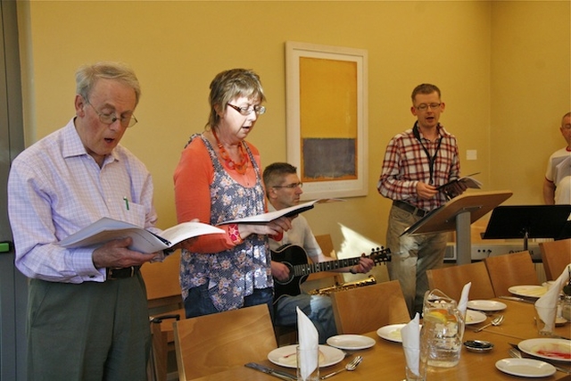 Worship at the Agape Meal on day one of the 'Atonement as Gift' Integrative Seminar in the Church of Ireland Theological Institute.