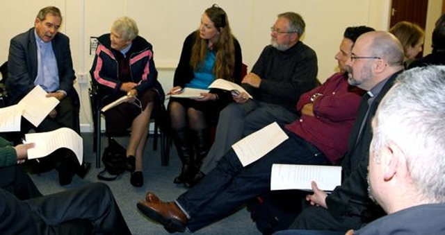 Clergy from all over the dioceses attended a day organised by Archbishop Michael Jackson aimed at developing a diocesan vision. During the day they divided into discussion groups according to their years of service within the dioceses. Pictured are the 0–5 year old group. 