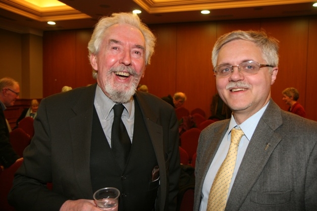 At an Ecumenical Lenten seminar on Mary - Mother of Jesus in Stillorgan are Bernard Woods, a Lay Reader and Chairman of the Dublin branch of the Ecumenical Society of the Blessed Virgin Mary and Ken Rue. 