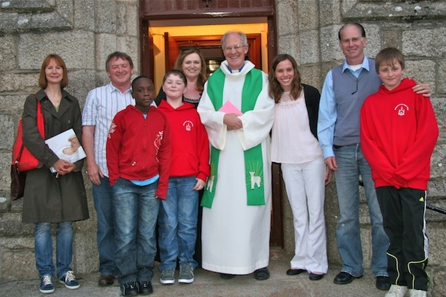 The Revd Canon David Moynan, Rector, pictured with parishioners following the service in Kilternan Parish Church to mark the 25th Anniversary of his ordination to the diaconate.