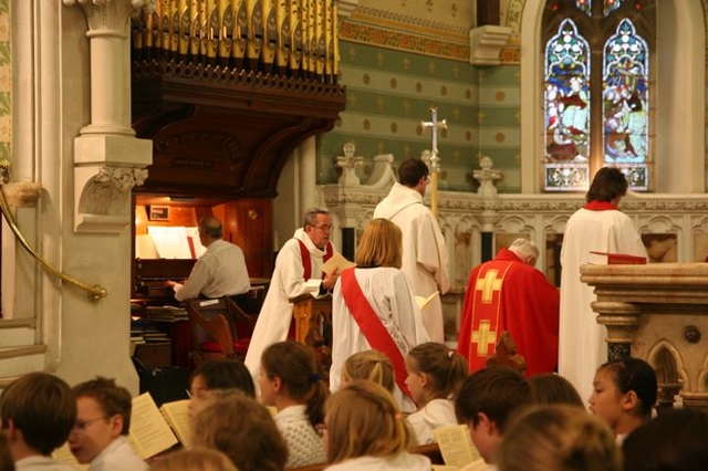 The litany at the ordination of the Revd Suzanne Harris to the Priesthood in St Philips and St James Church, Booterstown.