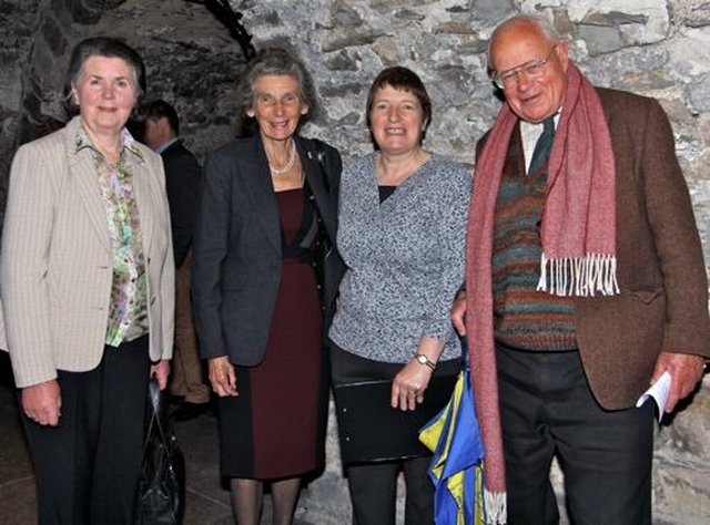 Helen Purser, Ruth Kinsella, Michael Purser and Lesley Rue preparing to enjoy the annual Friends of Christ Church lunch in the Crypt. 