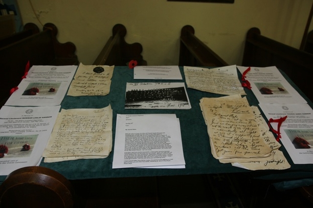 Pictured are letters from the front at the exhibition of letters, memorabilia and photos from the first and second world wars in Christ Church, Bray. The exhibition is open from 10am to 4pm everyday until 11 November.