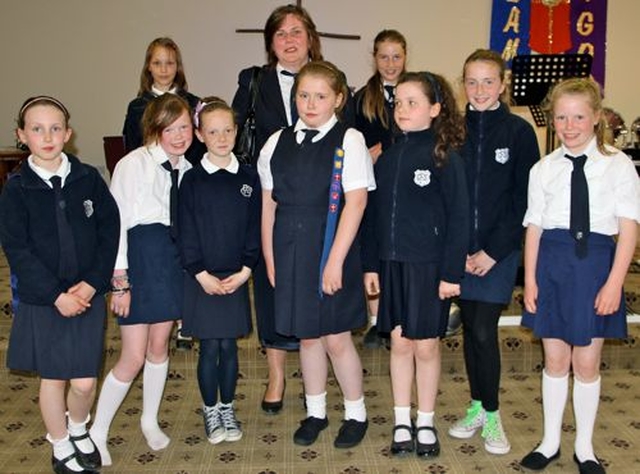 Dublin and Glendalough President of the Girls Friendly Society, Myra Moody, with GFS members from around the diocese following the Diocesan GFS Festival Service which took place in Trinity Hall, Redcross, on Sunday May 26.  