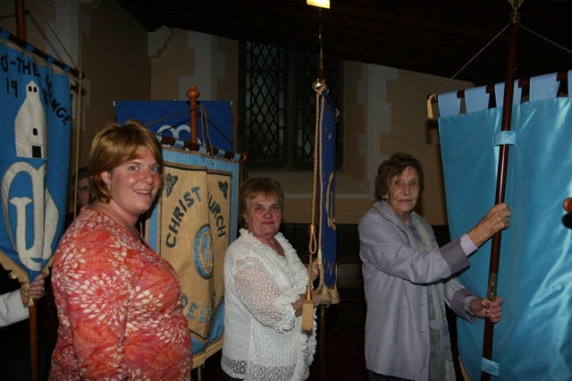 Pictured left to right at the Diocesan Mothers’ Union Service in Zion parish are Avril Martin (Delgany), Ruth Ryan (Castleknock) and Lilian Brown (Clondalkin). 