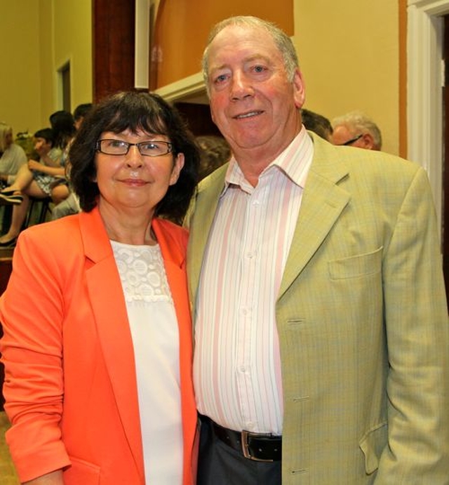 Irene and Jim Griffin in the RDA Hall  following the service of institution for the Revd Brian O’Reilly as the new rector Rathdrum and Derralossary with Glenealy.