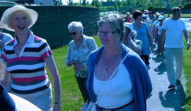 The ecumenical pilgrimage walk organised by the Roman Catholic Parishes of Saggart, Rathcoole, Brittas and Newcastle which visited their churches and commenced at St Finian’s Church of Ireland Church in Newcastle–Lyons on Sunday. 